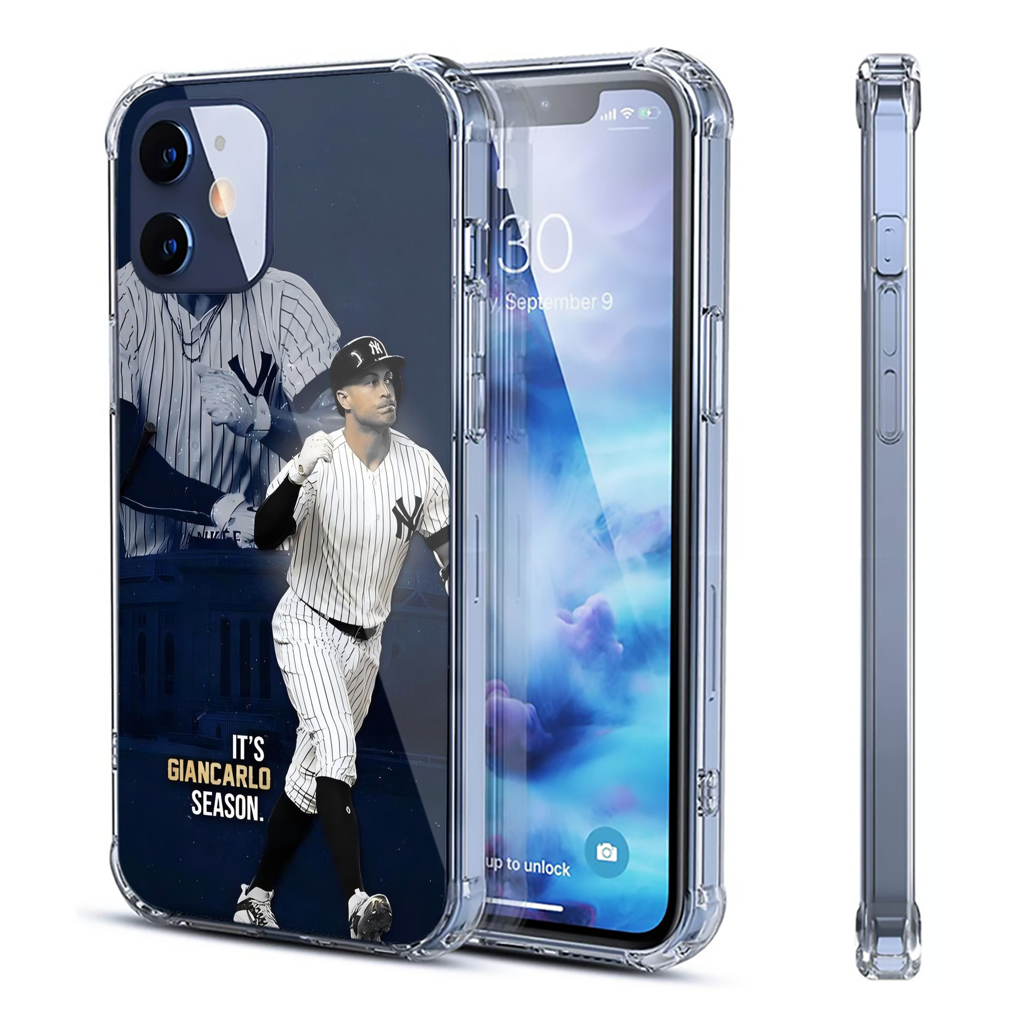 Giancarlo Stanton 29 Clear IPhone 12 Case – Soft TPU With UV Print – Enhanced Drop Protection, Precise Fit, Anti-Fingerprint, Customizable Design, Scratch-Resistant, Yellow-Resistant